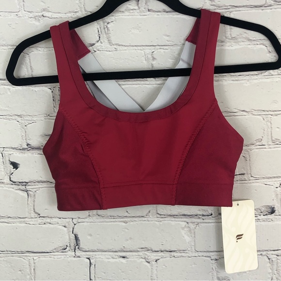 FABLETICS PAIGE LOW IMPACT RED/SILVER SPORTS BRA. SIZE ( XS) - Picture 6 of 12